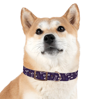 Sassy Pet's Purple Bones Collar