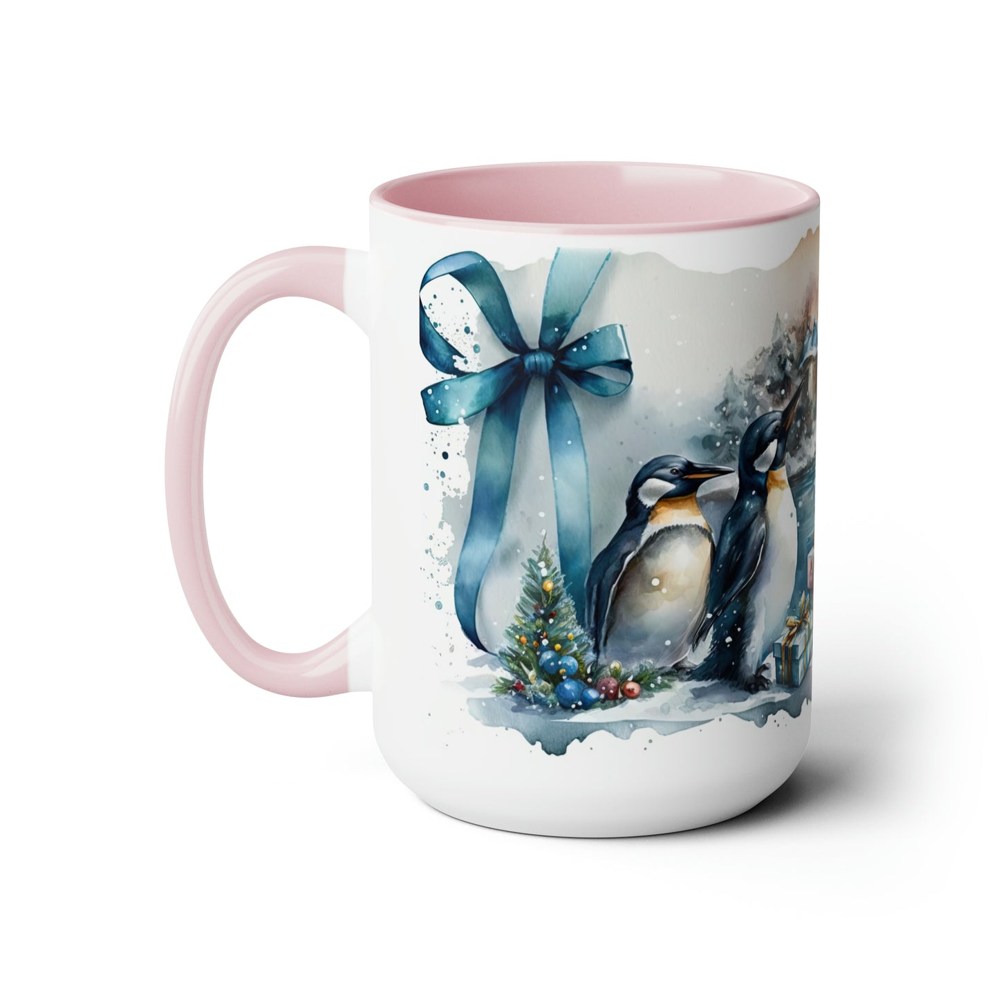 Penguin Christmas Wonderland Coffee Mugs, 15oz