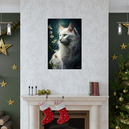 Turkish Angora Cat Premium Matte Vertical Posters