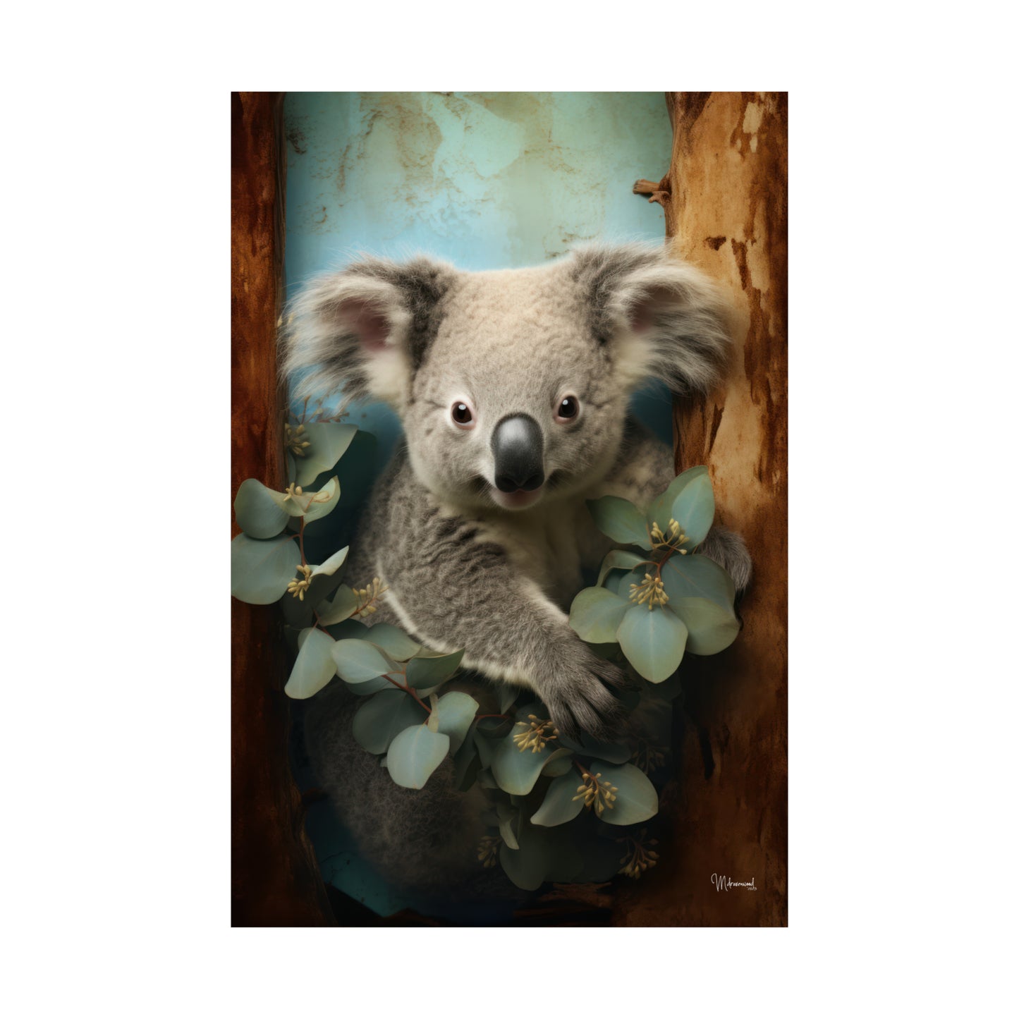 Koala Bear in Tree Premium Matte Vertical Posters