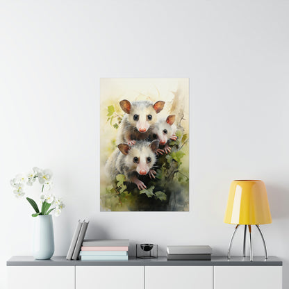 Possum Family Premium Matte Vertical Posters