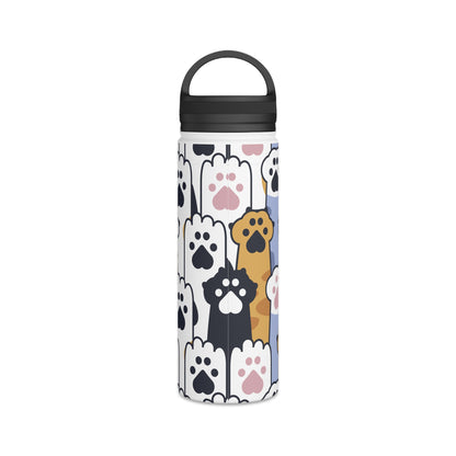 Talk to the Paw! Stainless Steel Water Bottle, Handle Lid