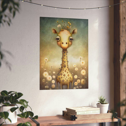 Safari Kids Collection- Giraffe Premium Matte Vertical Posters