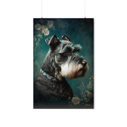 Miniature Schnauzer Dog Premium Matte Vertical Posters