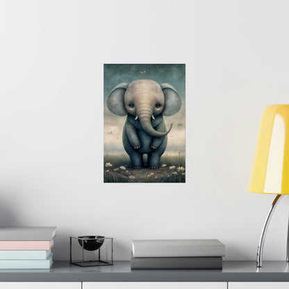 Safari Kids Collection- Elephant Premium Matte Vertical Posters