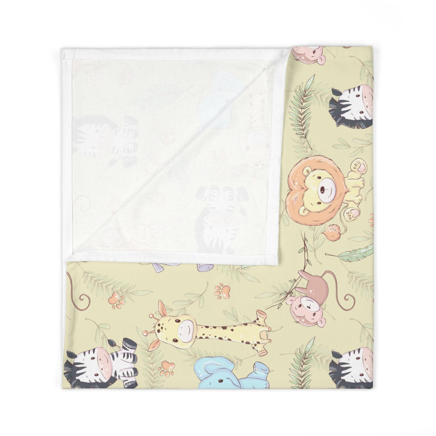 Safari Yellow Baby Swaddle Blanket