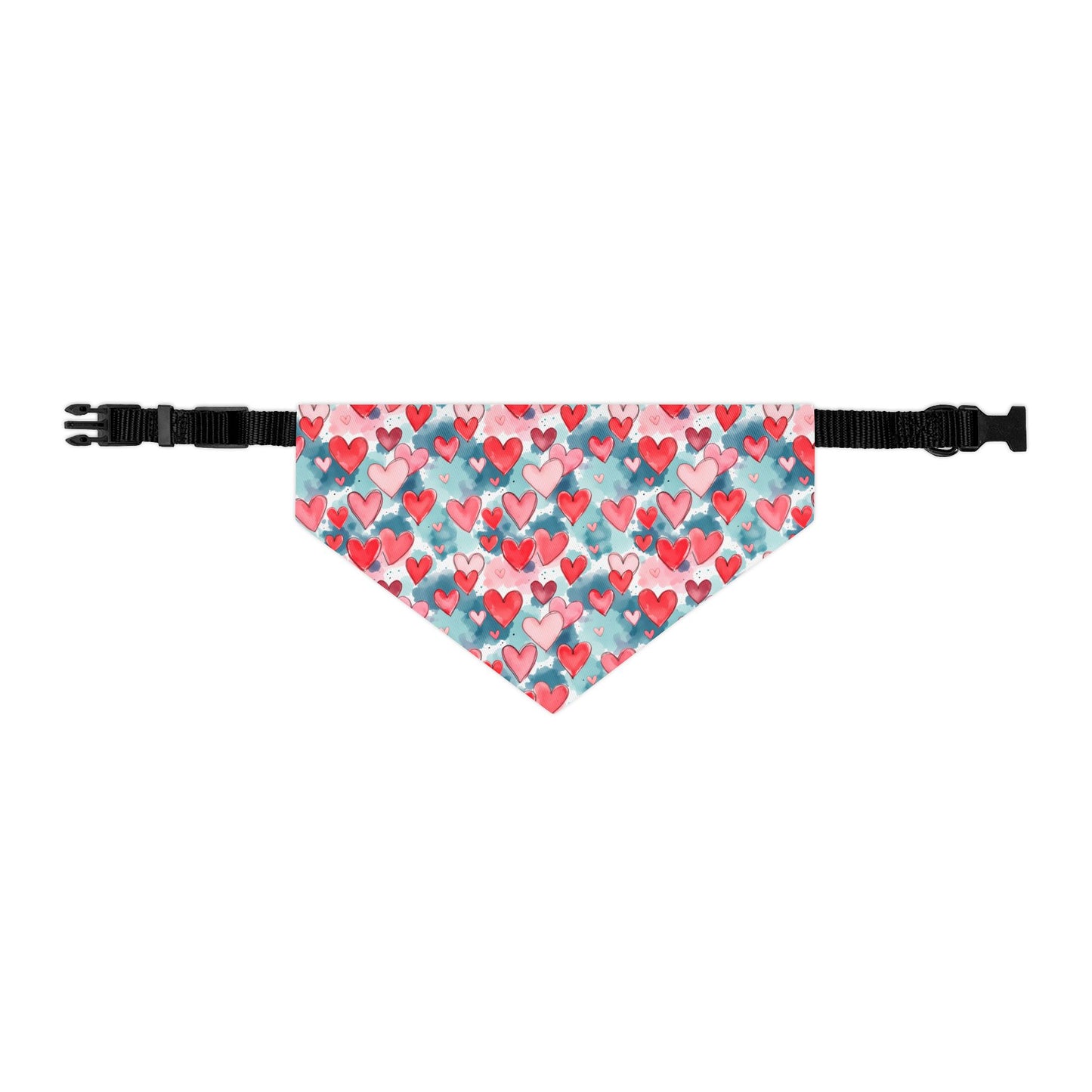 Sassy Pet's Bandana Collar - Doodle Hearts