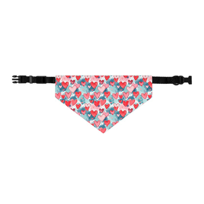 Sassy Pet's Bandana Collar - Doodle Hearts