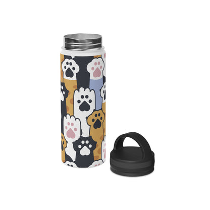 Talk to the Paw! Stainless Steel Water Bottle, Handle Lid