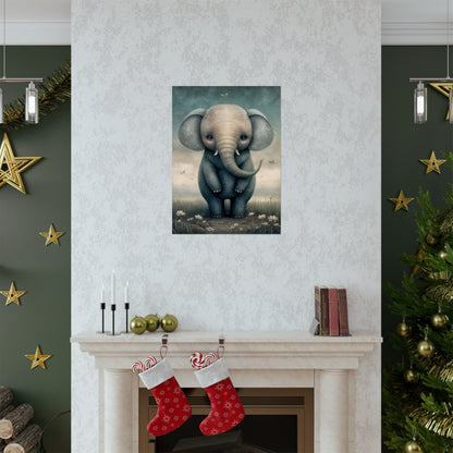 Safari Kids Collection- Elephant Premium Matte Vertical Posters