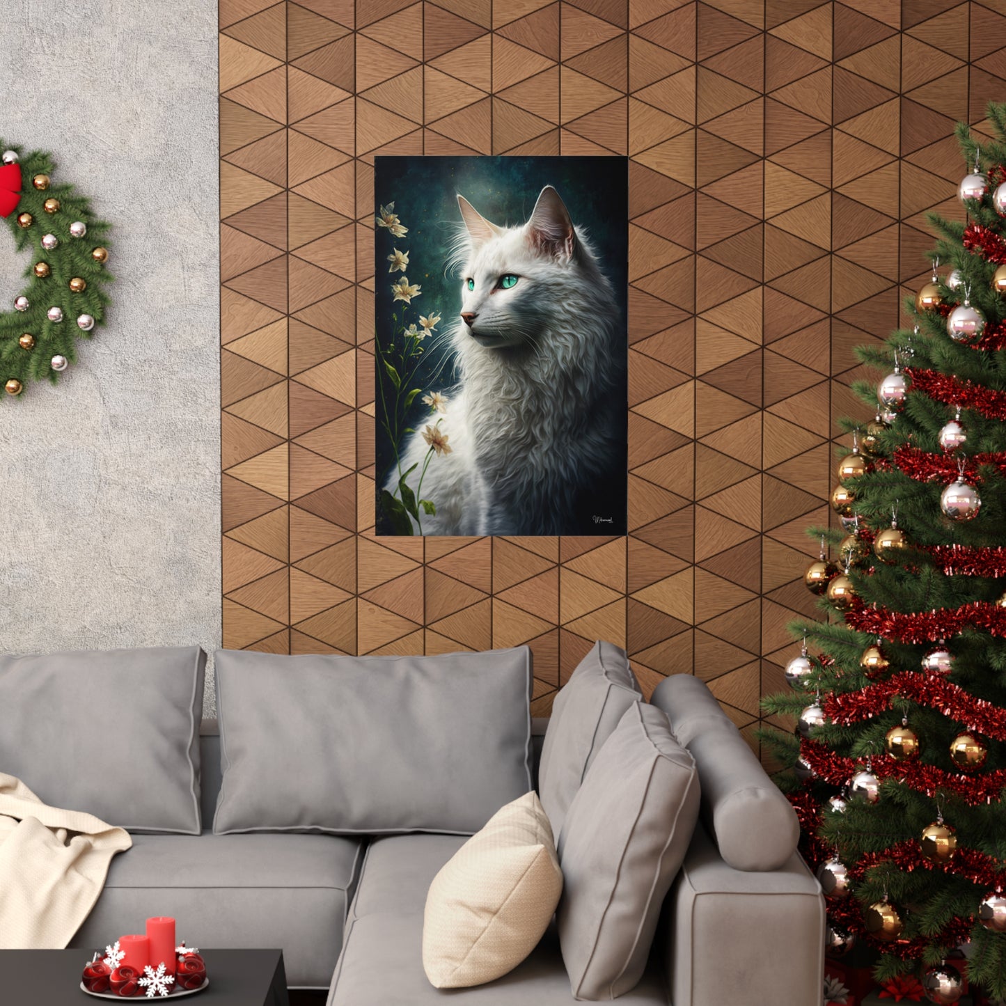 Turkish Angora Cat Premium Matte Vertical Posters