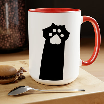 Talk to the Paw! Two-Tone Coffee Mugs, 15oz