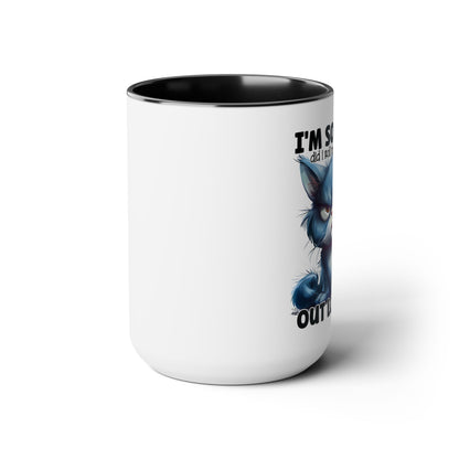 Did I Roll My Eyes Out Loud- Two-Tone Coffee Mugs, 15oz