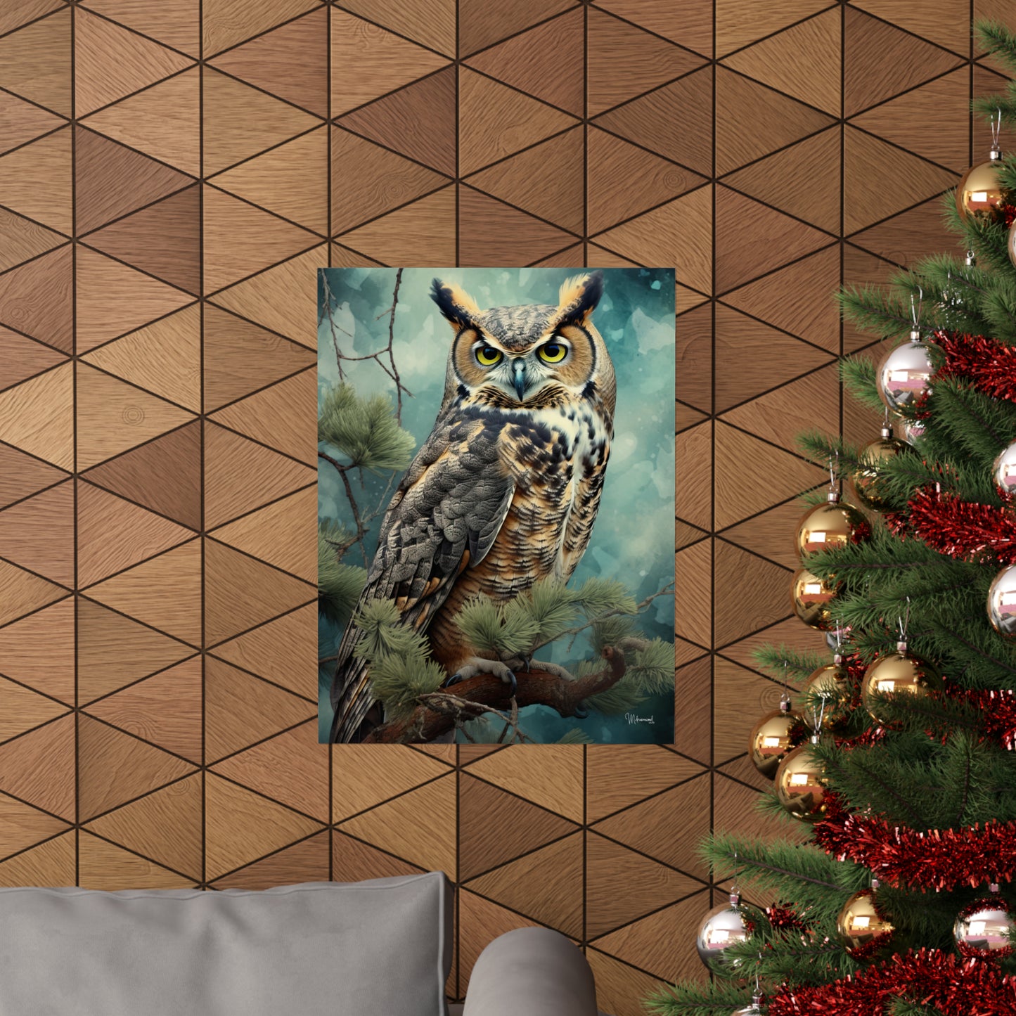 Great Horned Owl Premium Matte Vertical Posters