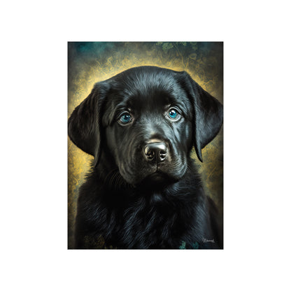 Black Poodle Puppy Premium Matte Vertical Posters