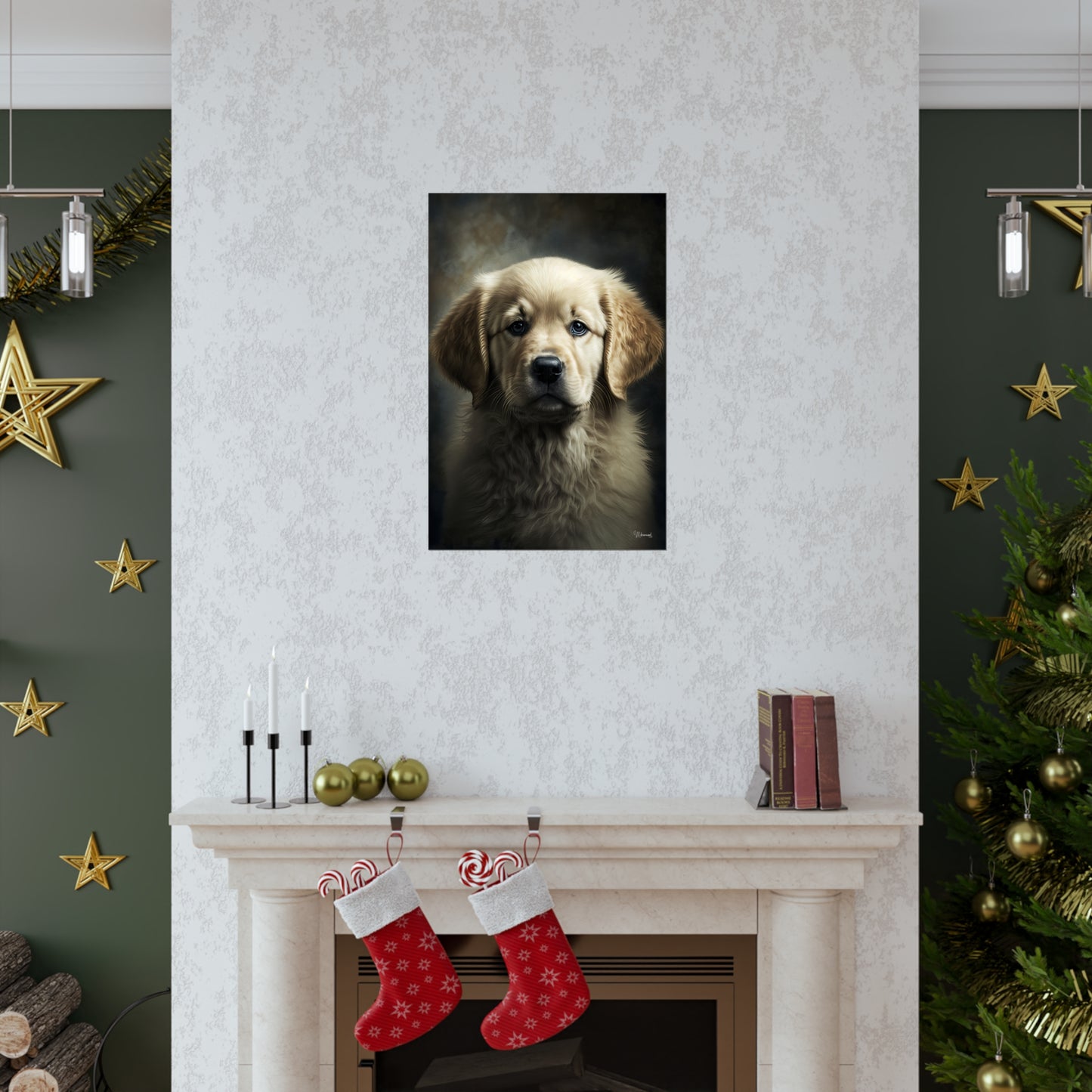 Golden Retriever Puppy Premium Matte Vertical Posters