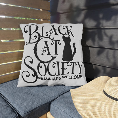 Black Cat Society Outdoor Pillows