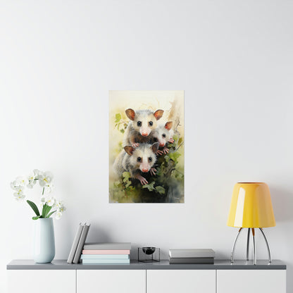 Possum Family Premium Matte Vertical Posters