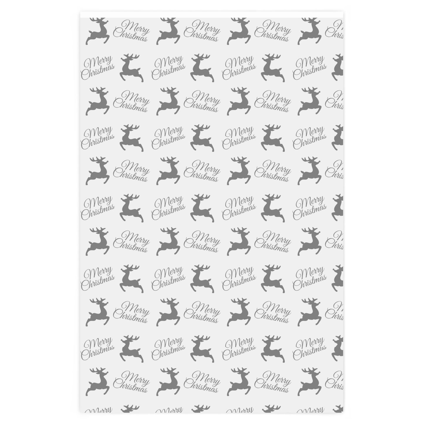 White Christmas Reindeer Wrapping Paper