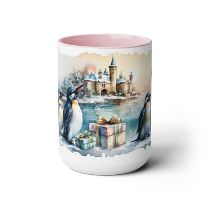 Penguin Christmas Wonderland Coffee Mugs, 15oz