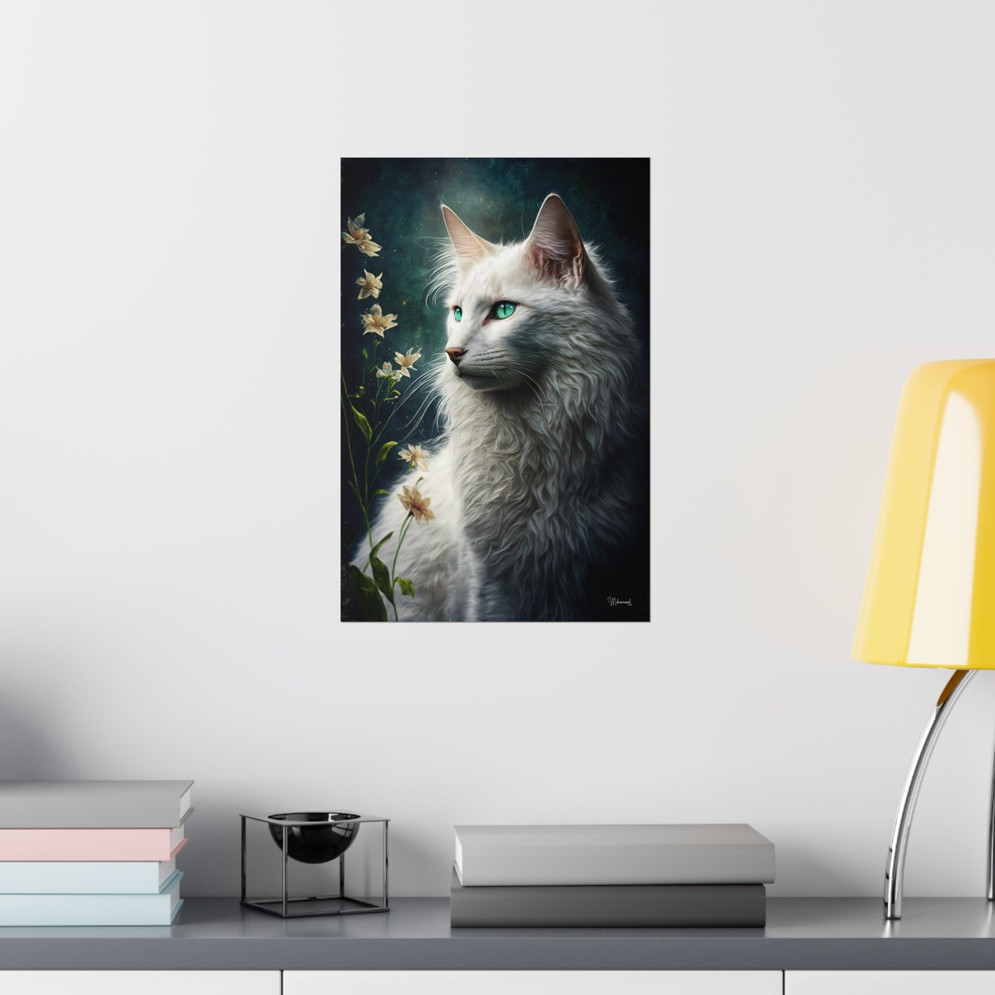 Turkish Angora Cat Premium Matte Vertical Posters