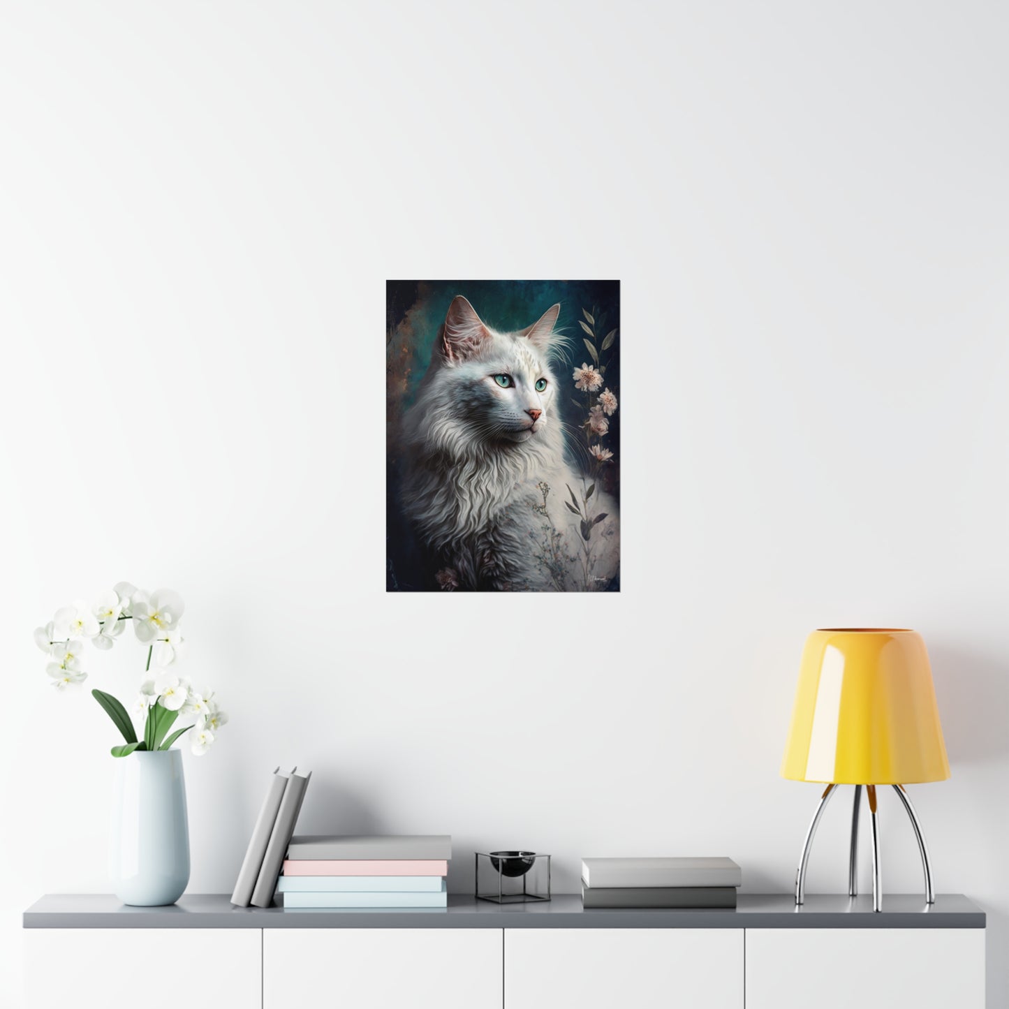 Turkish Angora Cat Premium Matte Vertical Posters