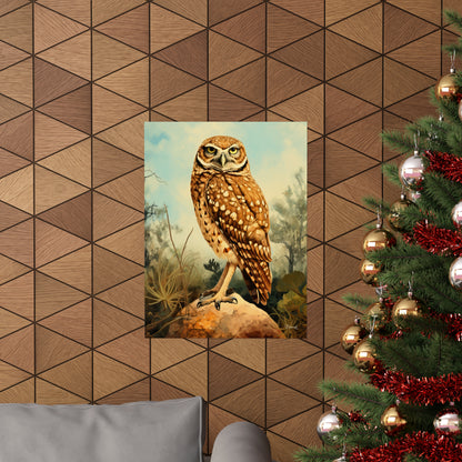 Burrowing Owl Premium Matte Vertical Posters