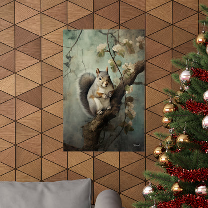 Squirrel in the Forest Premium Matte Vertical Posters