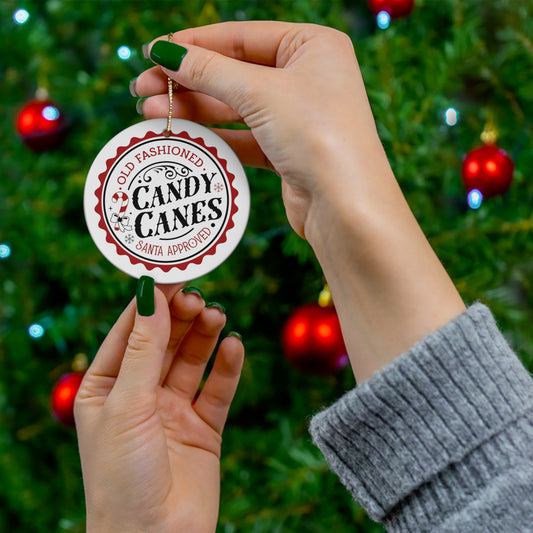 Old Fashioned Candy Canes-Kringle Candy Co. Ceramic Ornament