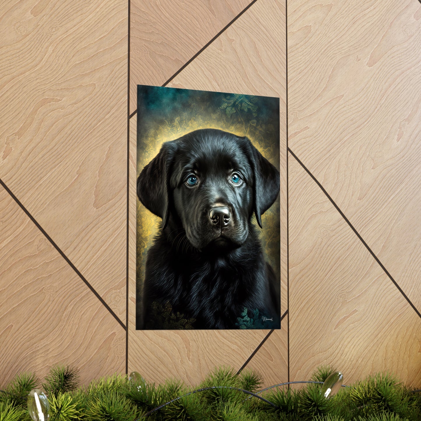 Black Poodle Puppy Premium Matte Vertical Posters