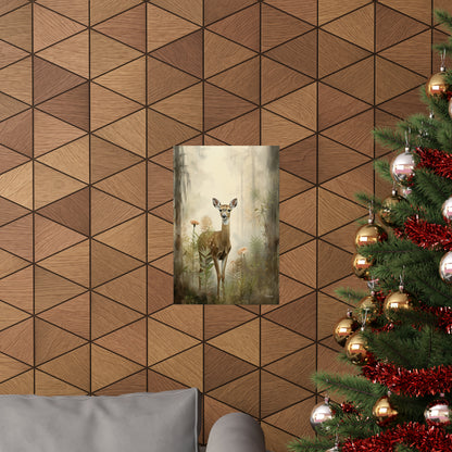 White-Tailed Deer in Florida Forest Premium Matte Vertical Posters