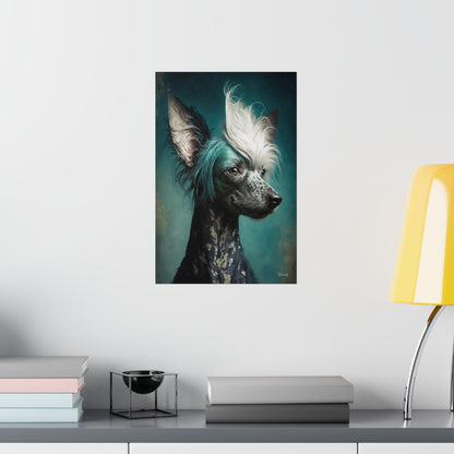 Chinese Crested Dog Premium Matte Vertical Posters