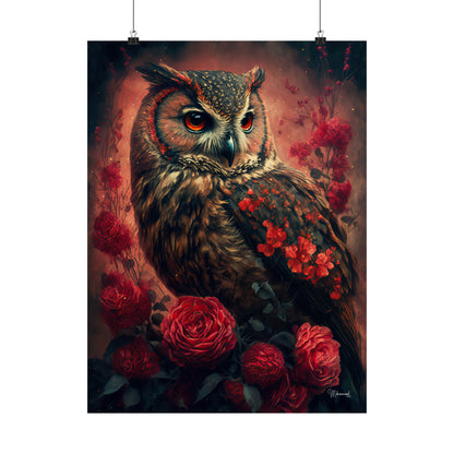 Owl Premium Matte Vertical Posters