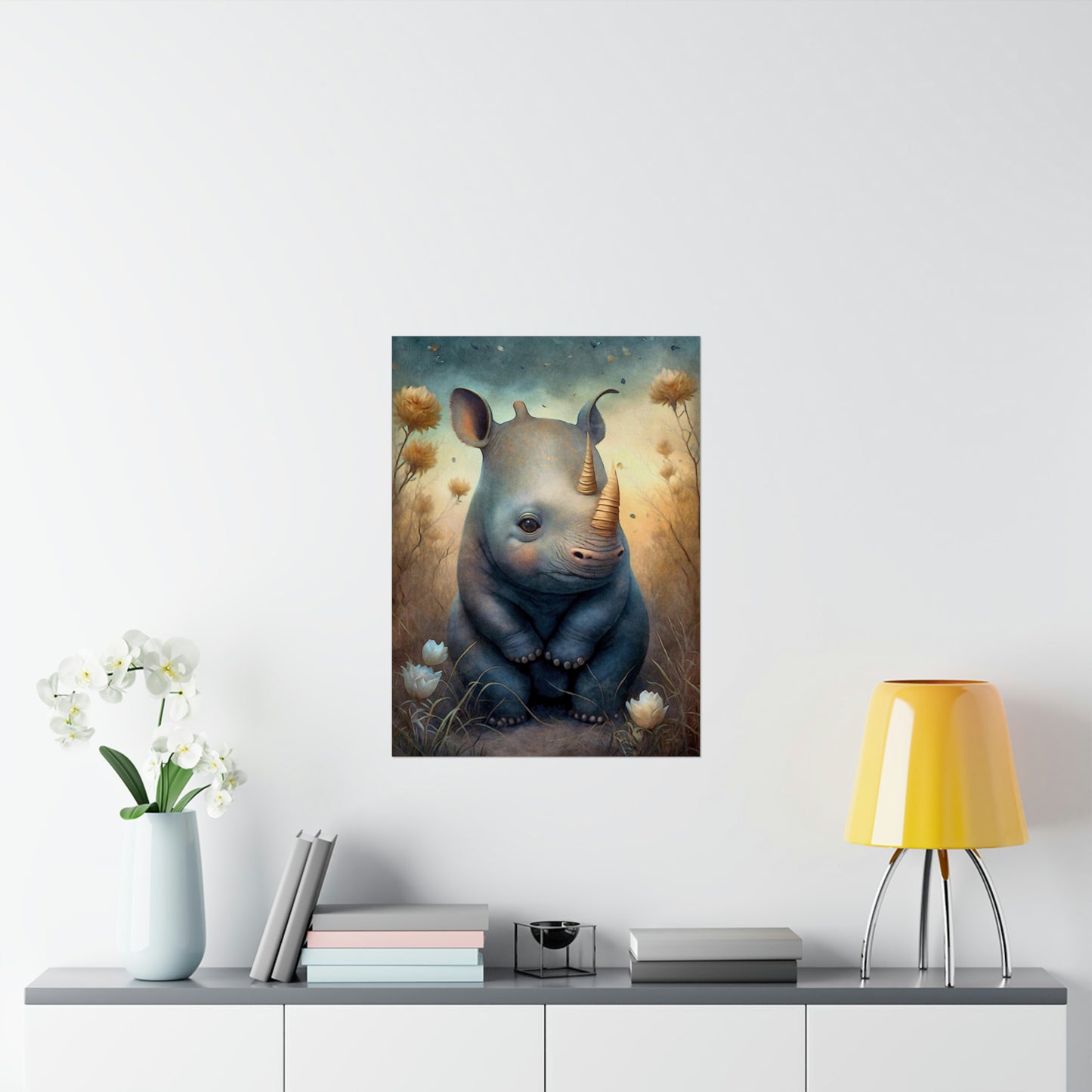 Safari Kids Collection- Rino Premium Matte Vertical Posters