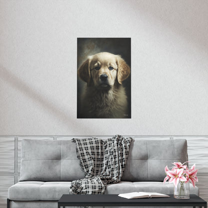 Golden Retriever Puppy Premium Matte Vertical Posters