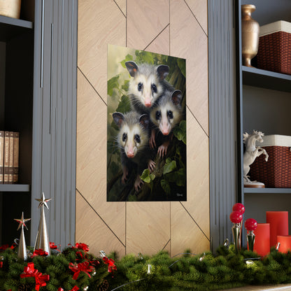 Possum Family Premium Matte Vertical Posters