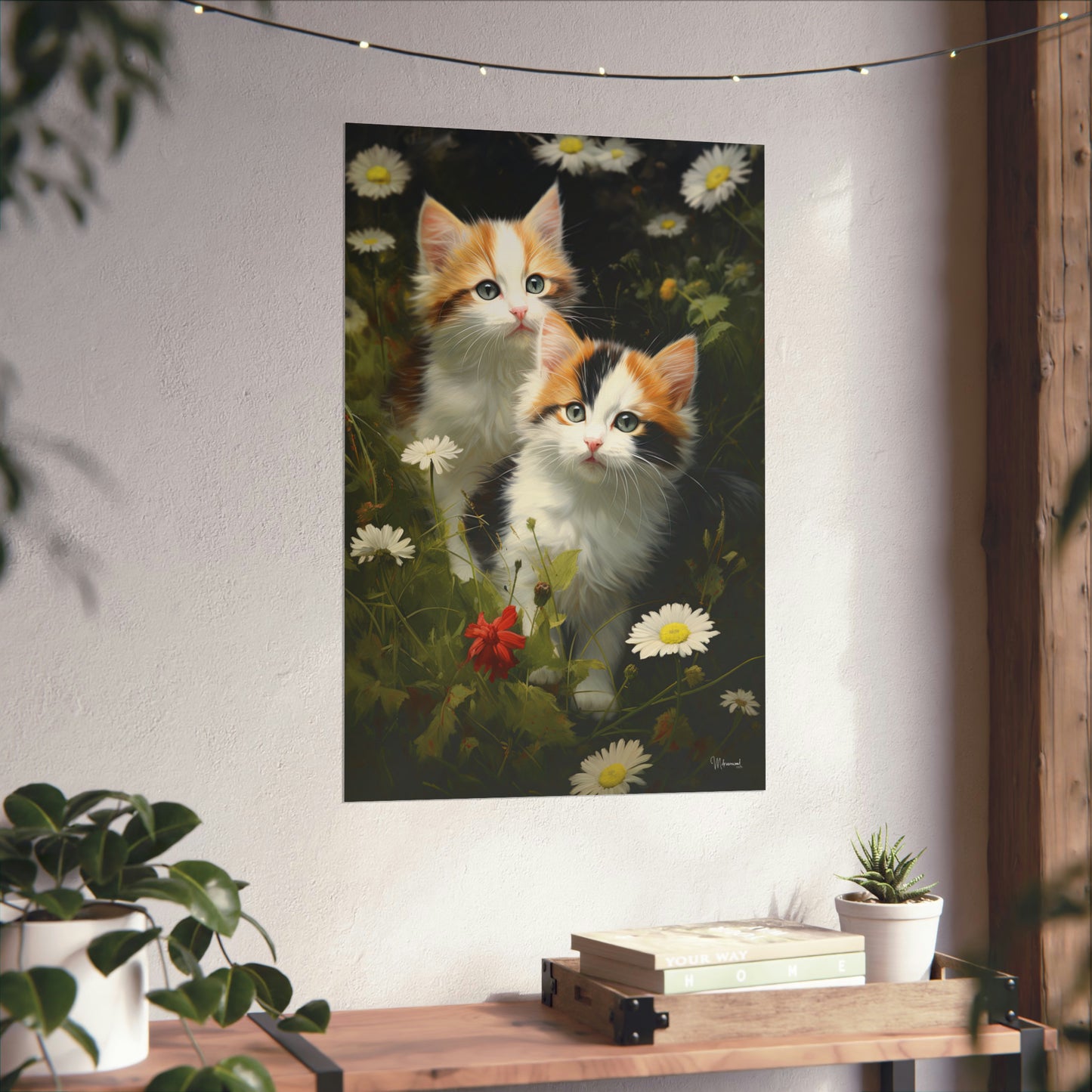 Kittens in the Garden Premium Matte Vertical Posters