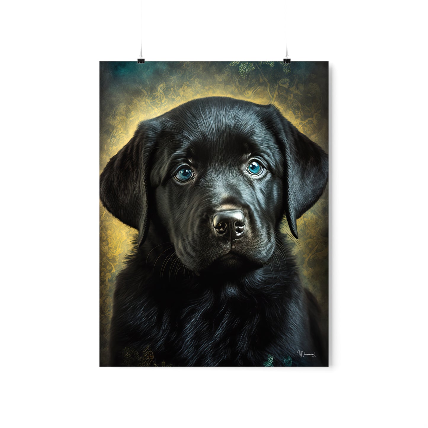 Black Poodle Puppy Premium Matte Vertical Posters