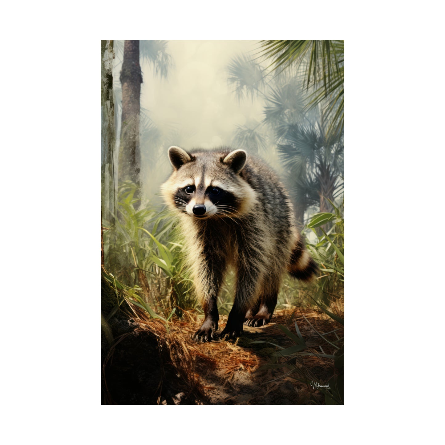 Florida Racoon Premium Matte Vertical Posters