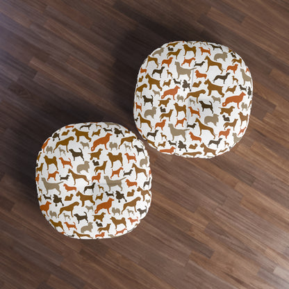 Sassy Pet's I Love Dogs! Tufted Floor Pillow, Round