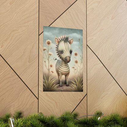 Safari Kids Collection- Zebra Premium Matte Vertical Posters