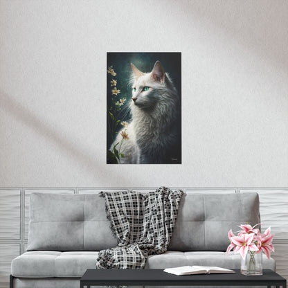 Turkish Angora Cat Premium Matte Vertical Posters