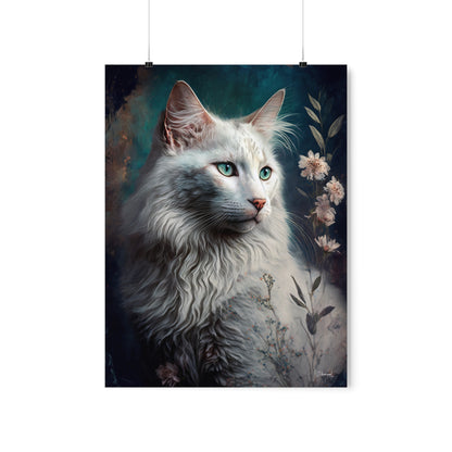 Turkish Angora Cat Premium Matte Vertical Posters