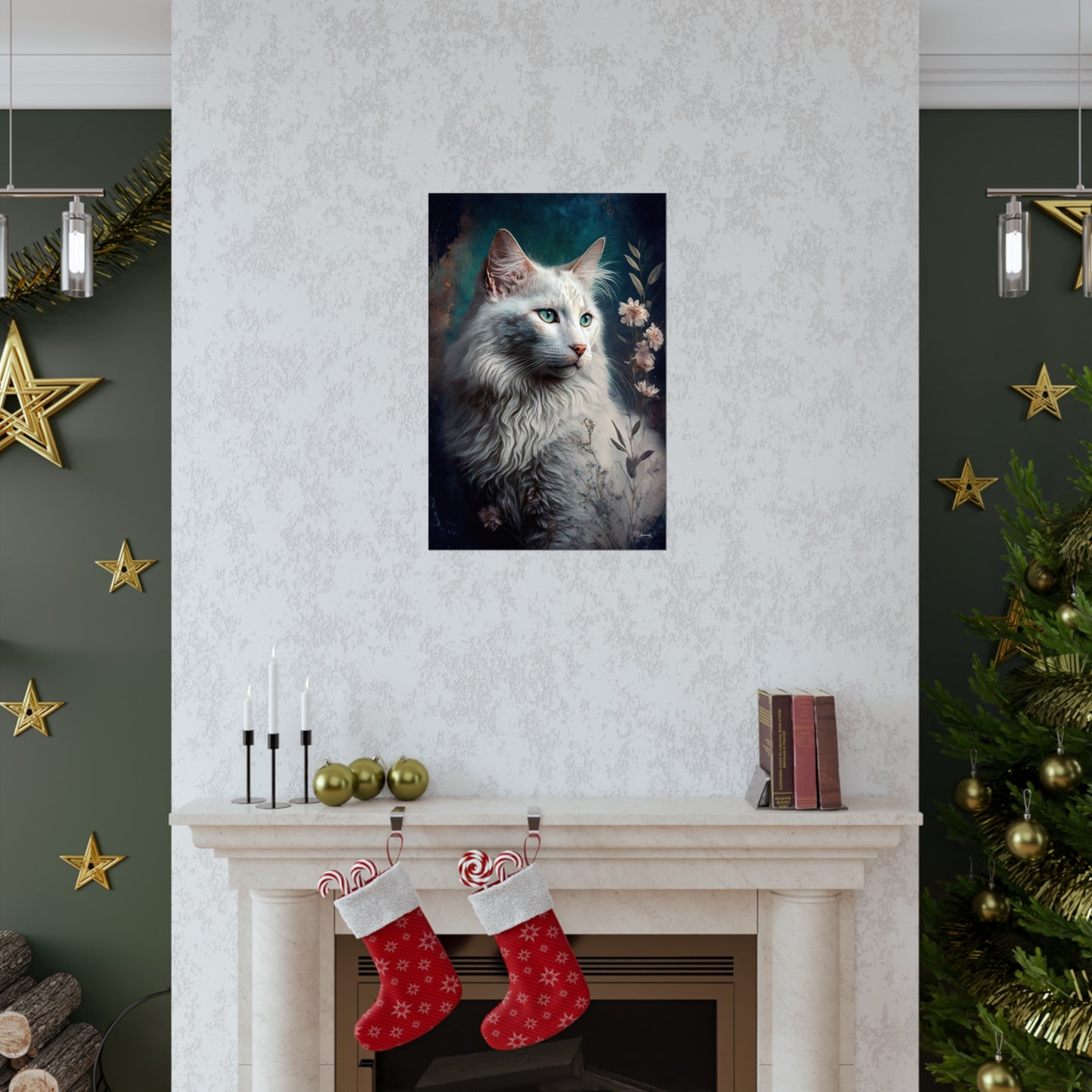 Turkish Angora Cat Premium Matte Vertical Posters