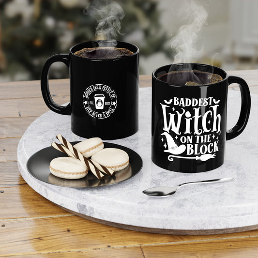 Baddest Witch on the Block Black Mug 15oz