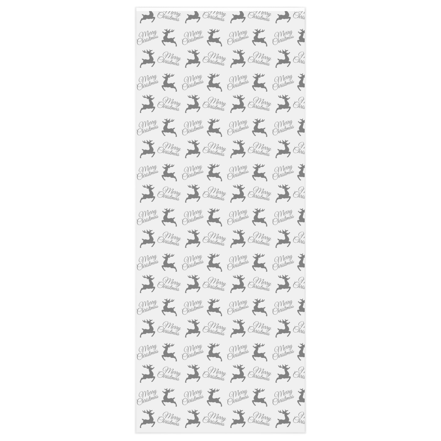 White Christmas Reindeer Wrapping Paper