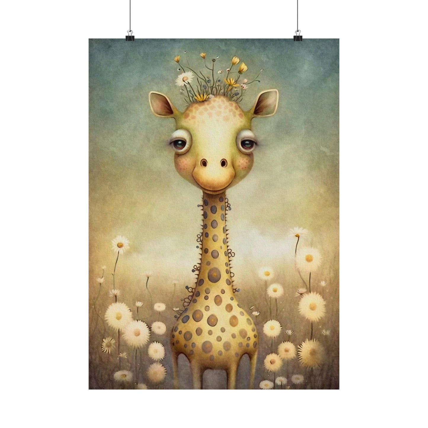 Safari Kids Collection- Giraffe Premium Matte Vertical Posters