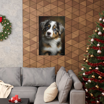 Australian Shepherd Puppy Premium Matte Vertical Posters