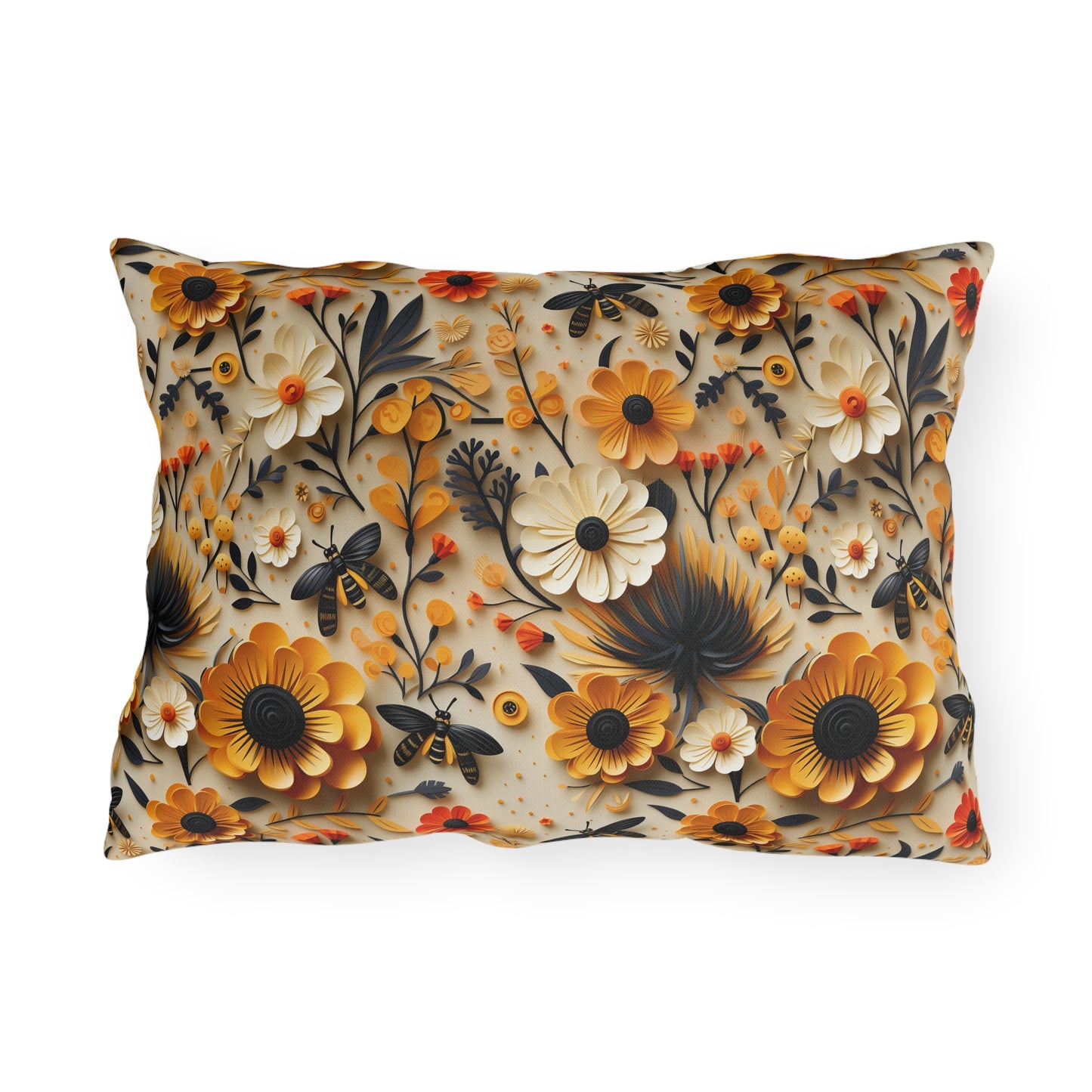 Floral & Bees Outdoor Pillows