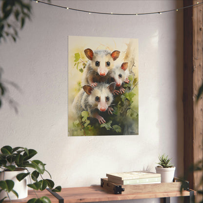 Possum Family Premium Matte Vertical Posters